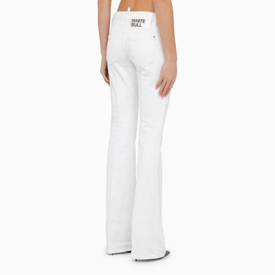 Shop Dsquared2 Denim Trousers In White