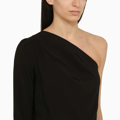 Shop Dsquared2 Short One-shoulder Dress In Black