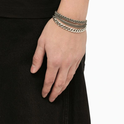 Shop Emanuele Bicocchi Braided Bracelet And Chain In In Metal
