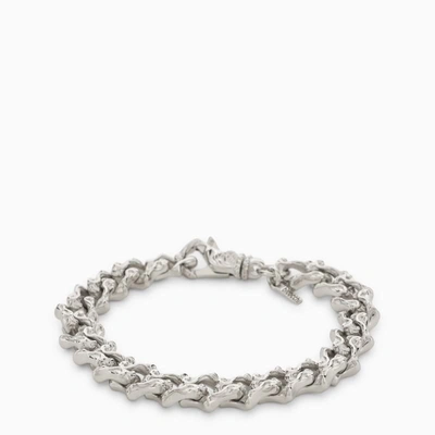Shop Emanuele Bicocchi Chain Bracelet With Arabesques In Metal
