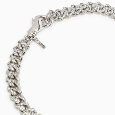 Shop Emanuele Bicocchi Chain Necklace With Crystals In Metal