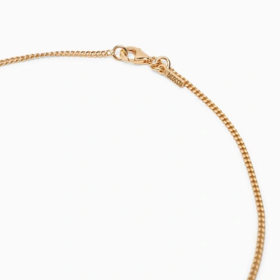 Shop Emanuele Bicocchi Rose And Skull Necklace In Gold-plated In Metal
