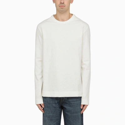 Shop Jil Sander Crew-neck Sweater In White