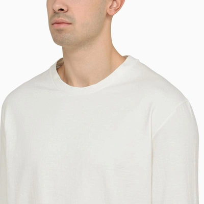 Shop Jil Sander Crew-neck Sweater In White