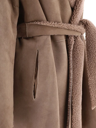 Shop Salvatore Santoro Leather And Shearling Jacket In Beige