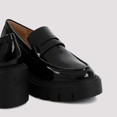 Shop Stuart Weitzman Soho Loafer Shoes In Black