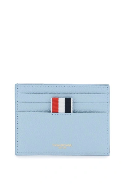 Shop Thom Browne 4-bar Leather Card Holder In Blue