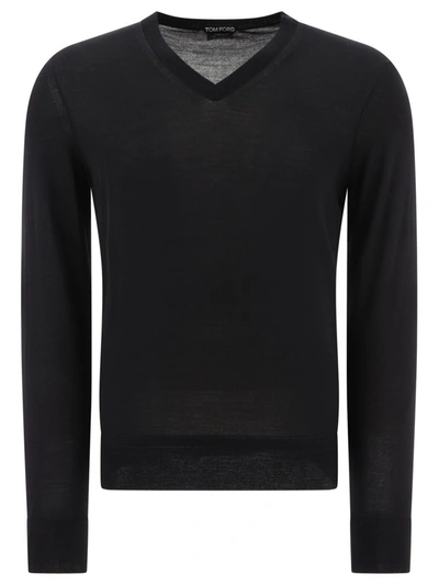 Shop Tom Ford Wool Sweater In Black