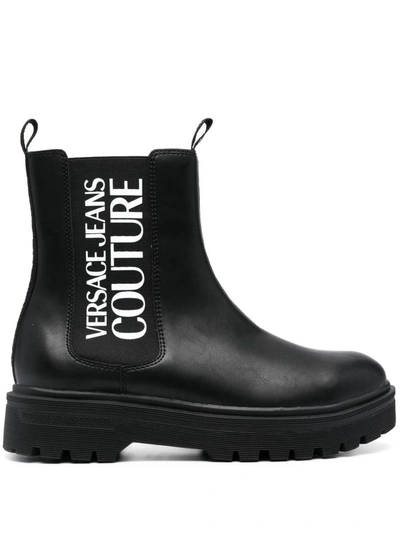 Shop Versace Jeans Couture Syrius Dis47 Boots Shoes In Black