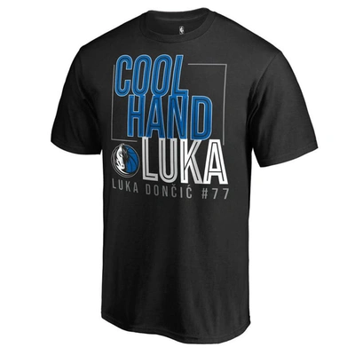 Shop Fanatics Branded Luka Doncic Black Dallas Mavericks Cool Hand T-shirt