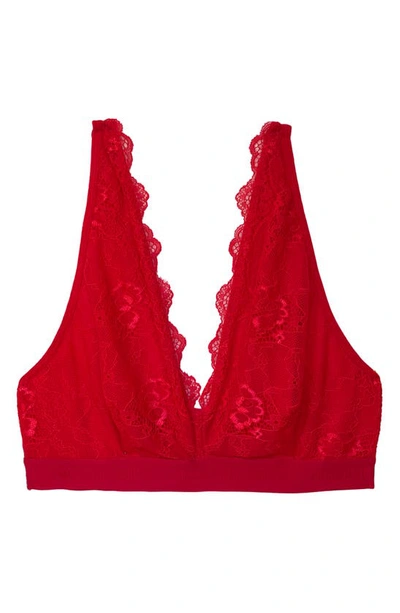 Shop Lemonade Dolls The Picot Lace Fuller Cup Bralette In Red