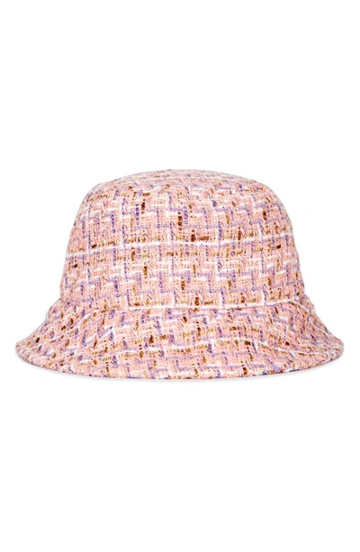 Shop Kurt Geiger Tweed Bucket Hat In Pink