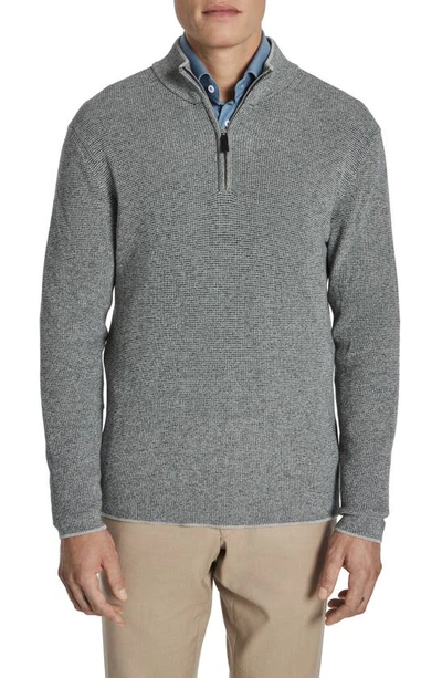 Shop Jack Victor Daulac Quarter Zip Pullover In Charcoal