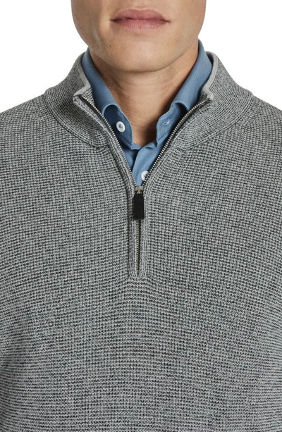 Shop Jack Victor Daulac Quarter Zip Pullover In Charcoal