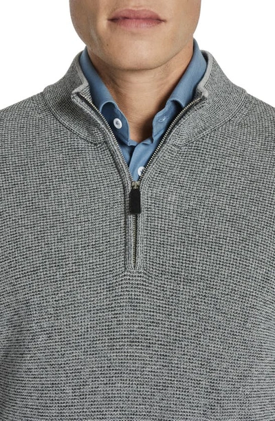 Jack Victor Daulac Quarter Zip Pullover In Charcoal