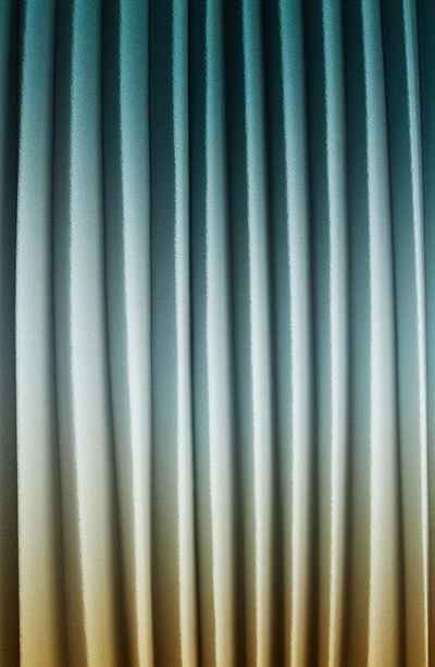 Jason Wu Collection Pleated Dip Dye Midi Skirt In Sea Green/ Deep Saffron
