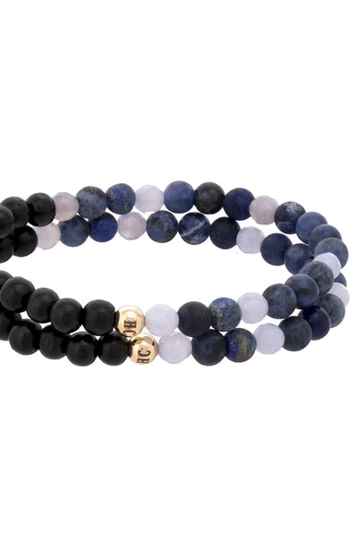 Shop The Healer’s Collection N12 Express & Communicate Set Of 2 Healer's Bracelets In Black