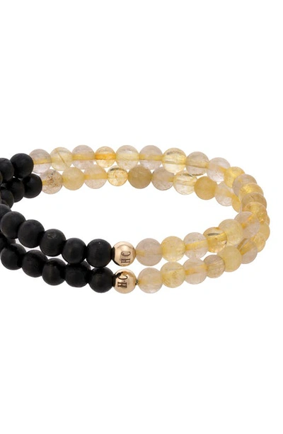 Shop The Healer’s Collection N69 Money Max Set Of 2 Healer's Bracelets In Black