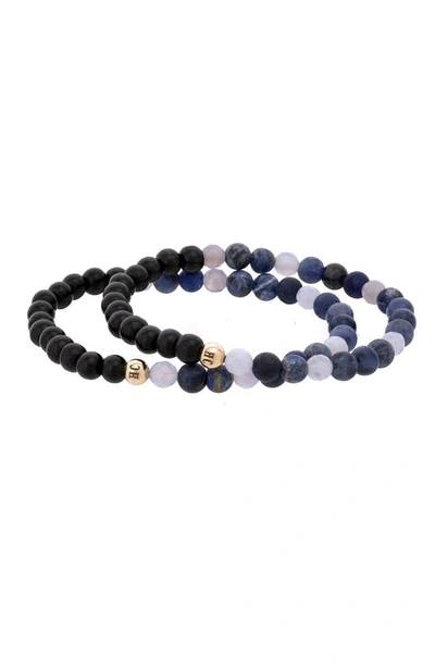 The Healer’s Collection N12 Express & Communicate Set Of 2 Healer's Bracelets In Black