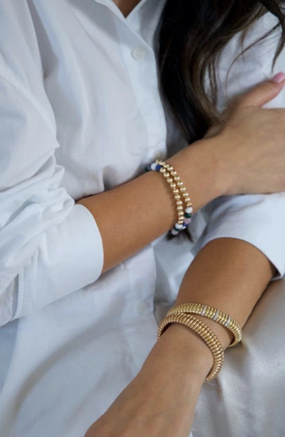 The Healer’s Collection The Healer's Collection N91 Mental Focus Set Of 2 Healer's Bracelets In Yellow Gold