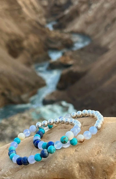 The Healer’s Collection The Healer's Collection N16 Protection & Inner Strength Set Of 2 Healer's Bracelets In Silver