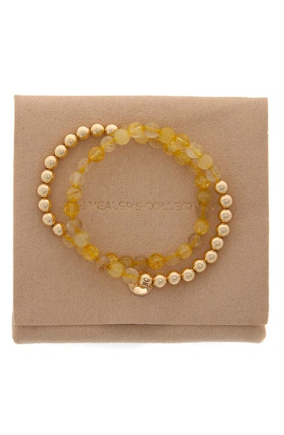 The Healer’s Collection The Healer's Collection N69 Money Max Set Of 2 Healer's Bracelets In Yellow Gold