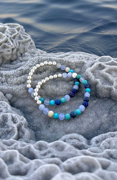 Shop The Healer’s Collection N16 Protection & Inner Strength Set Of 2 Healer's Bracelets In Silver