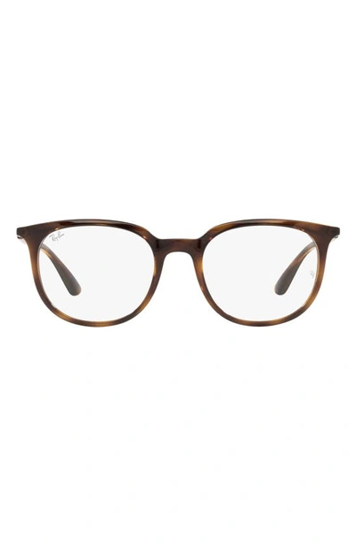 Shop Ray Ban 51mm Square Optical Glasses In Havana