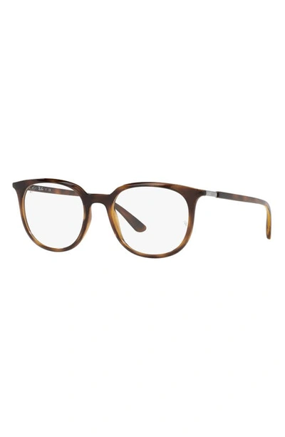 Ray Ban 51mm Square Optical Glasses In Havana