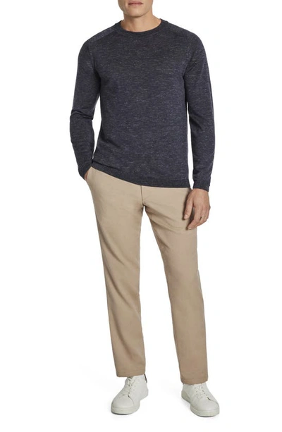 Shop Jack Victor Bailey Merino Wool Blend Sweatshirt In Navy