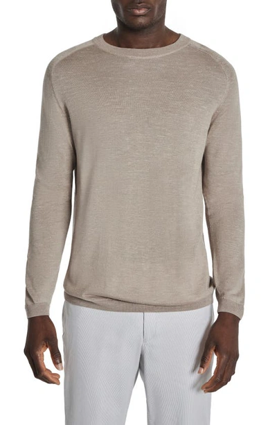 Shop Jack Victor Bailey Merino Wool Blend Sweatshirt In Tan