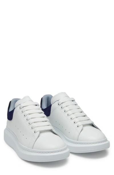 Shop Alexander Mcqueen Oversize Sneaker In White/ Navy/ Light Blue