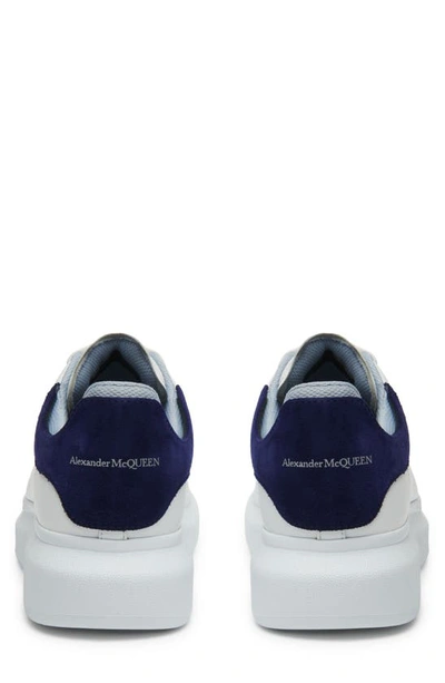 Shop Alexander Mcqueen Oversize Sneaker In White/ Navy/ Light Blue