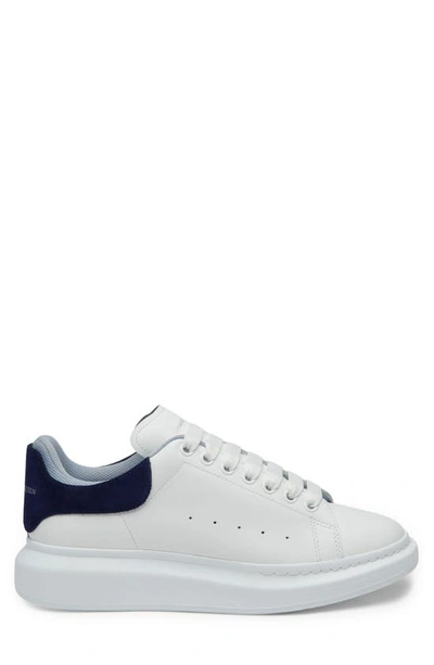 Shop Alexander Mcqueen Oversize Sneaker In White/ Navy/ Light Blue