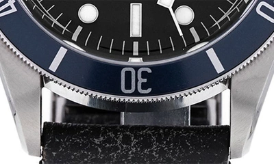 Shop Watchfinder & Co. Tudor  2022 Black Bay Leather Strap Watch, 39mm