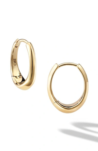 Shop Cast The Mini Fluid Hoop Earrings In Gold