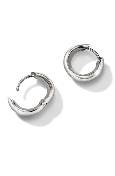 Shop Cast The Defiant Huggie Hoop Earrings In Silver