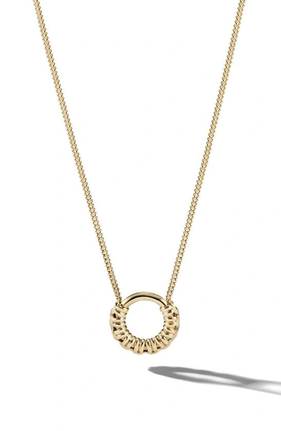 Shop Cast The Mini Knot Loop Pendant Necklace In Gold