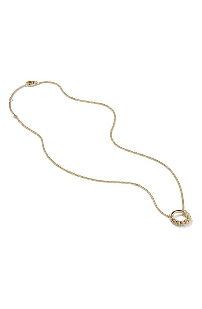 Shop Cast The Mini Knot Loop Pendant Necklace In Gold