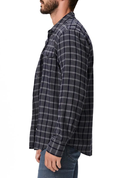 Paige Everett Plaid Flannel Button-up Shirt In Rocky Grove