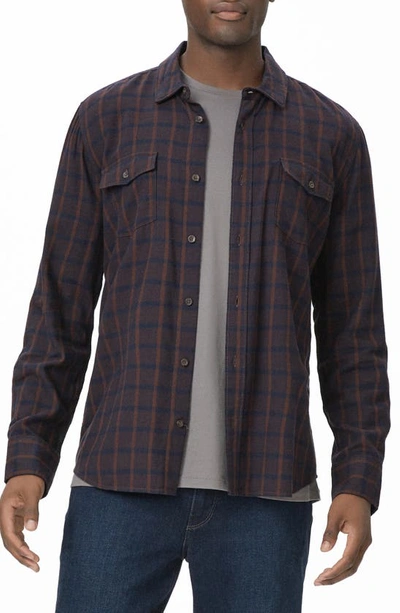 Shop Paige Everett Plaid Flannel Button-up Shirt In Winter Berry