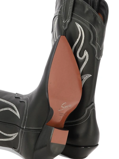 Shop Sonora "santa Fè" Cowboy Boots In Black