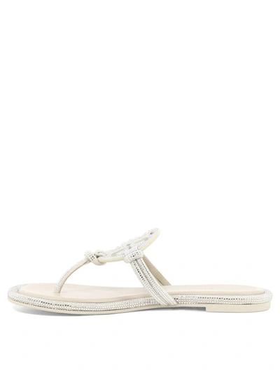Shop Tory Burch "miller Knotted Pave" Sandals In Grey