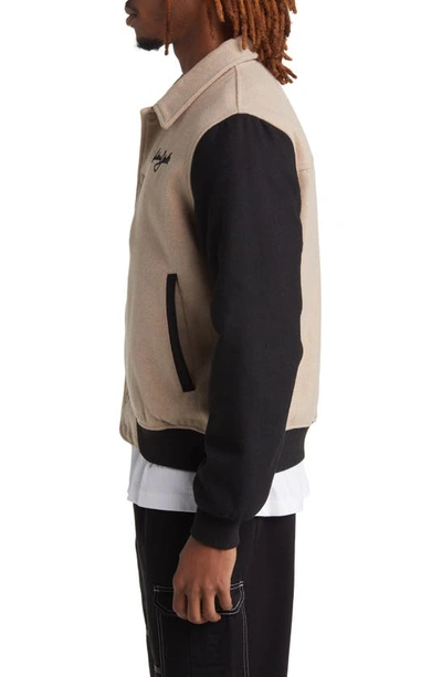 Shop Native Youth Abrams Colorblock Coach's Jacket In Camel