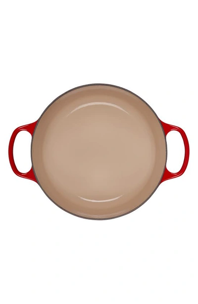 Shop Le Creuset Signature 5 1/2 Quart Round Enamel Cast Iron French/dutch Oven In Cerise