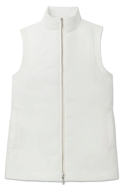 Lafayette 148 Recycled Poly Quilted Reversible Puffer Vest In White