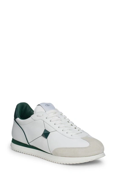 Shop Valentino Retrorunner Sneaker In Q1x White/ Green