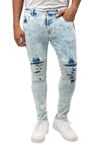 Shop X-ray Xray Flex Moto Skinny Jeans In Light Wash