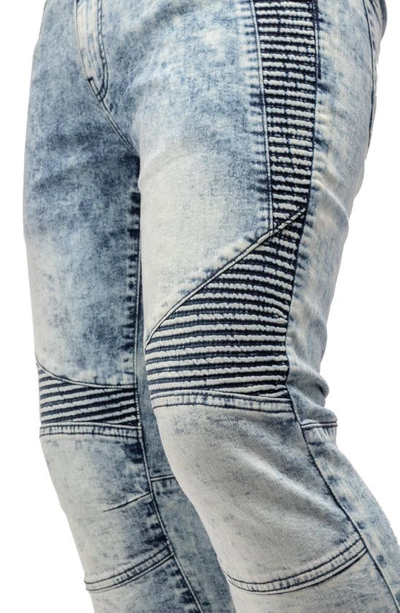 X-ray Stretch Cargo Moto Slim Jeans In Medium Blue