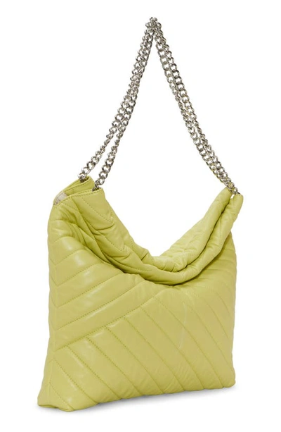Shop Vince Camuto Pehri Quilted Leather Shoulder Bag In Celery Green